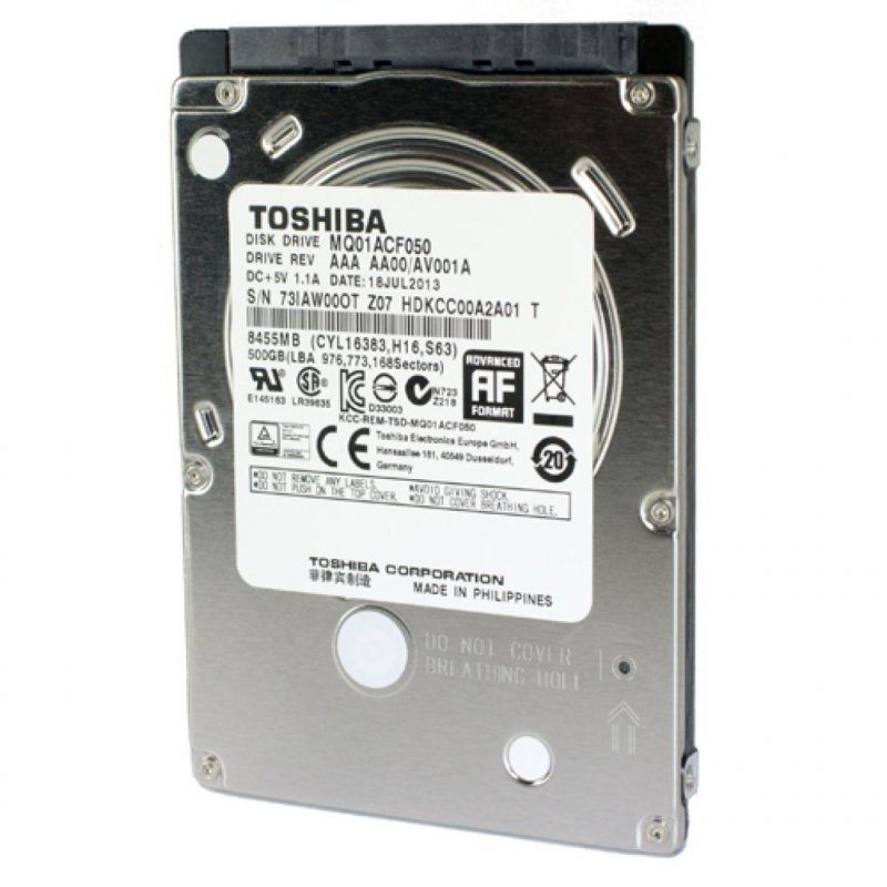 

Жесткий диск для ноутбука 2.5" 500GB TOSHIBA (MQ01ACF050)