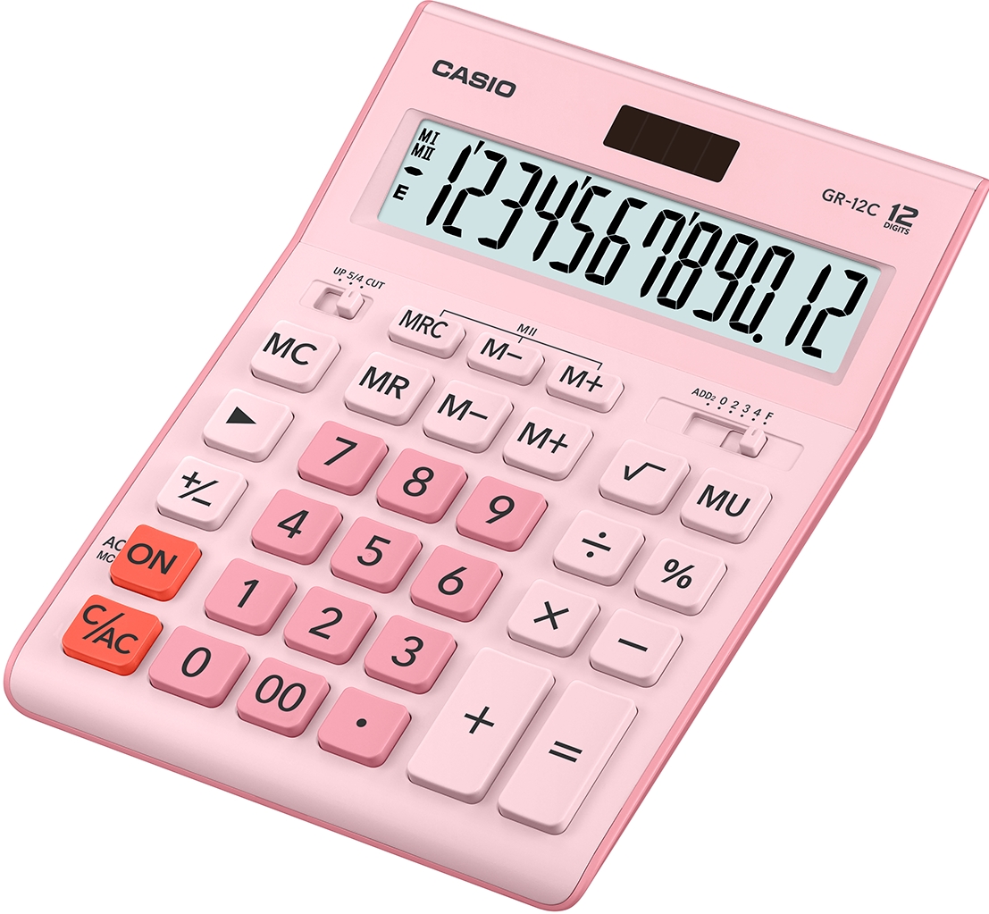 

Калькулятор Casio 12 разрядный 155х209х34.5 (GR-12C-PK-W-EP)