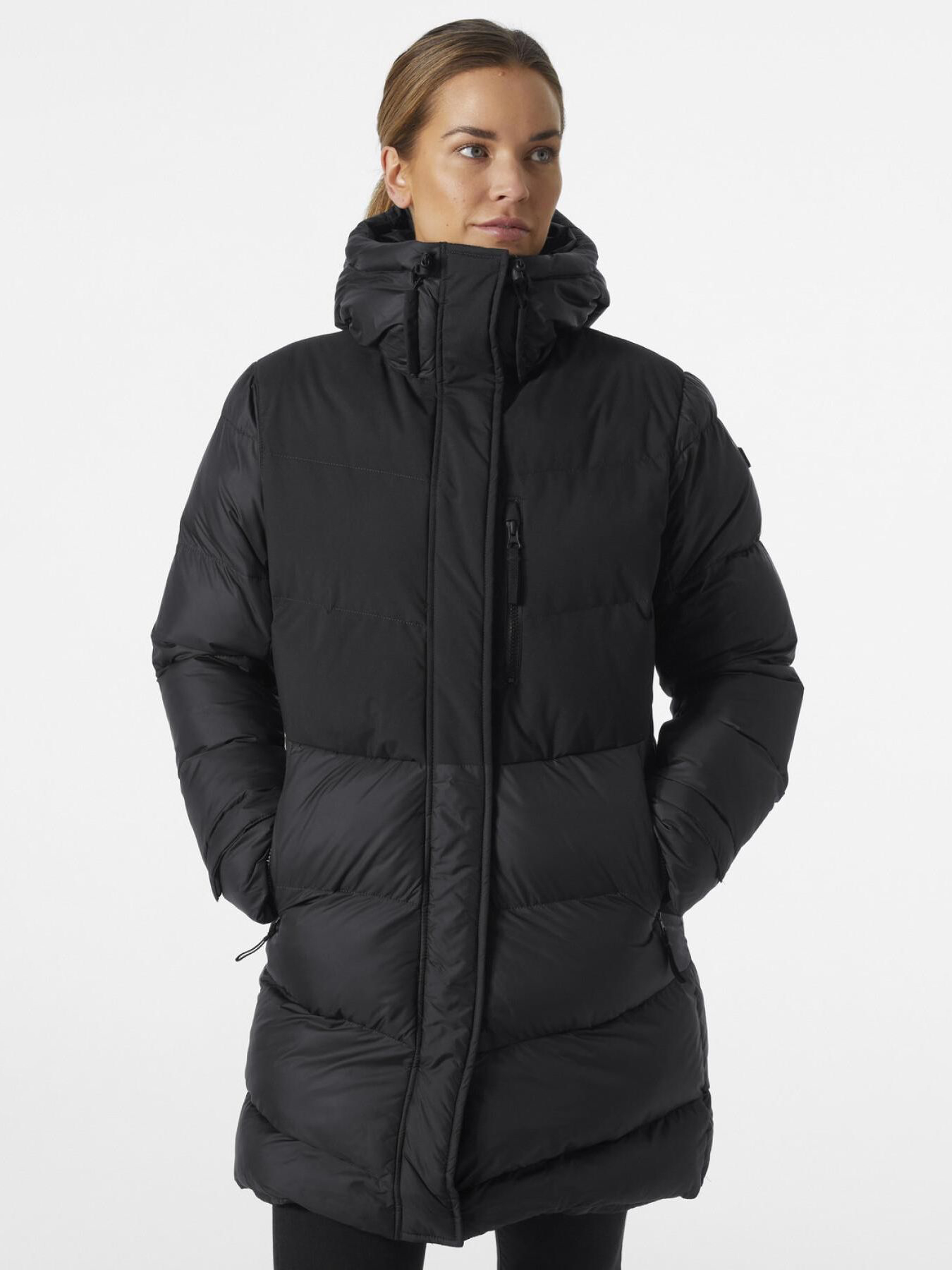 Акція на Куртка зимова жіноча Helly Hansen W Explorer Puffy Parka 54011-990 S Чорна від Rozetka