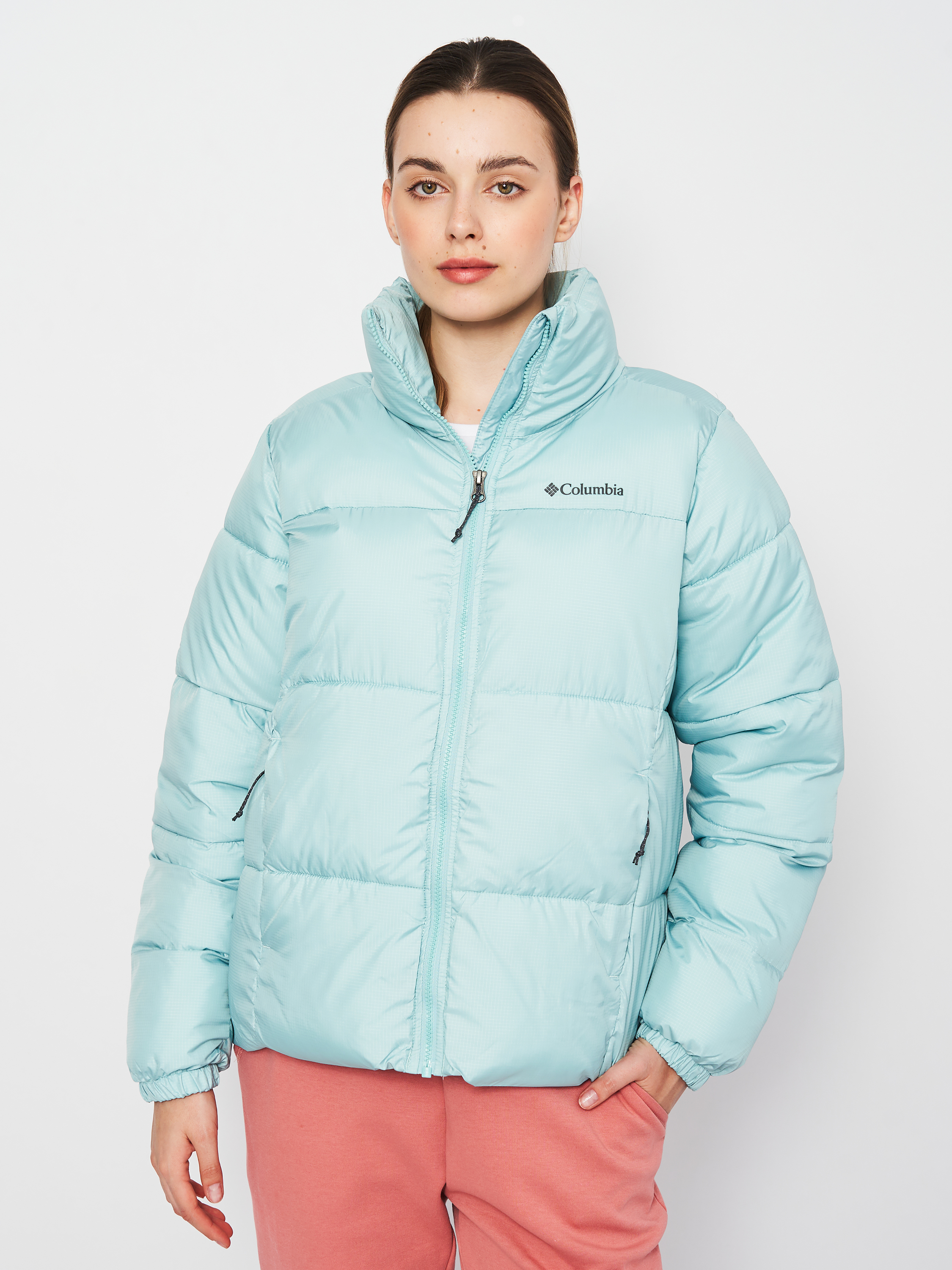 Акція на Куртка зимова коротка жіноча Columbia Puffect Jacket 1864781-321 M Бірюзова від Rozetka