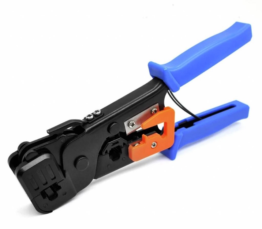 Кримпер Yugtorg 268E MLT-1 для обжимки RJ-45 8P8C, RJ-12/11 6P6C Синие ...