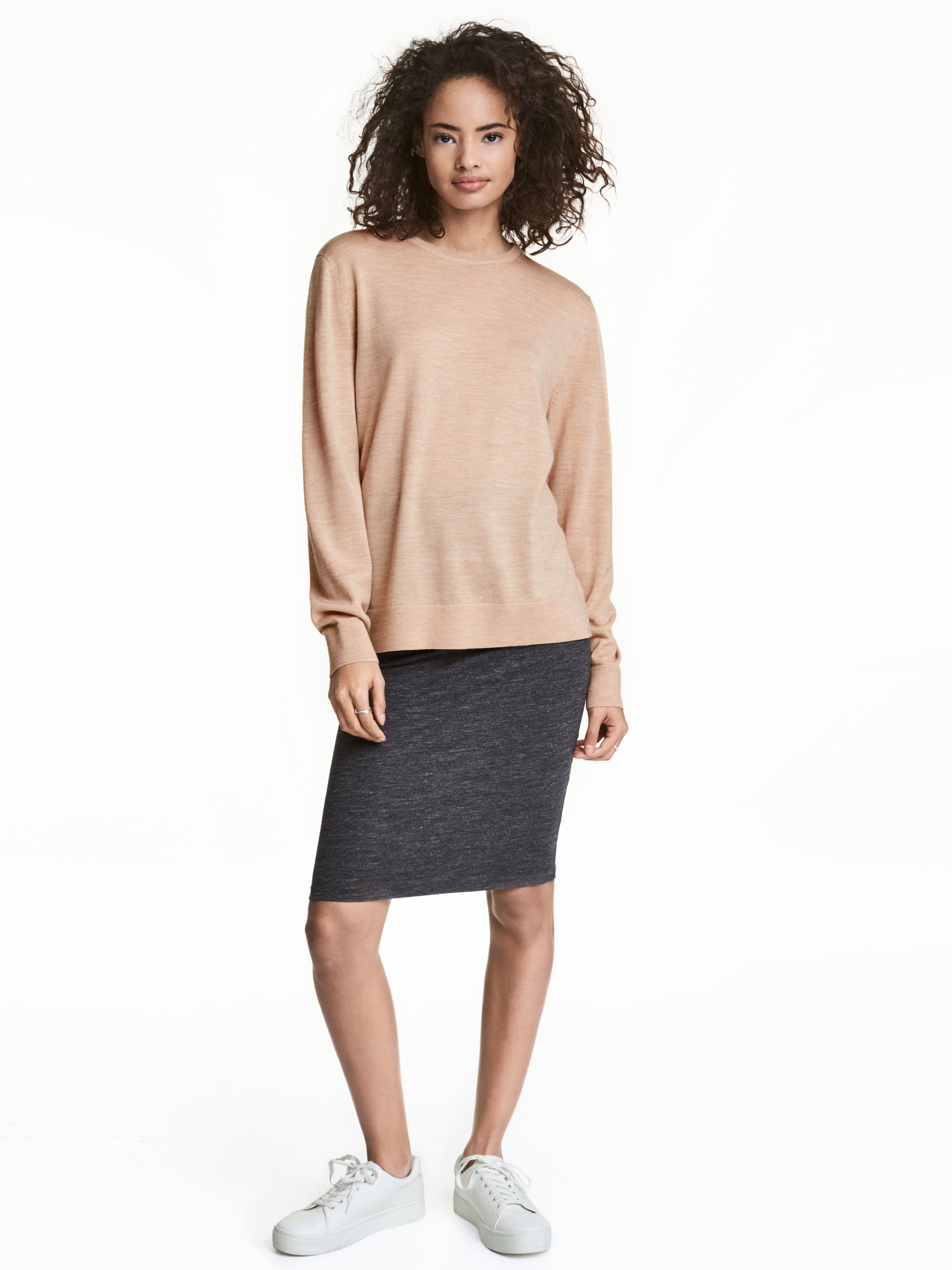 

Юбка H&M 2159224 XS Темно-серый меланж