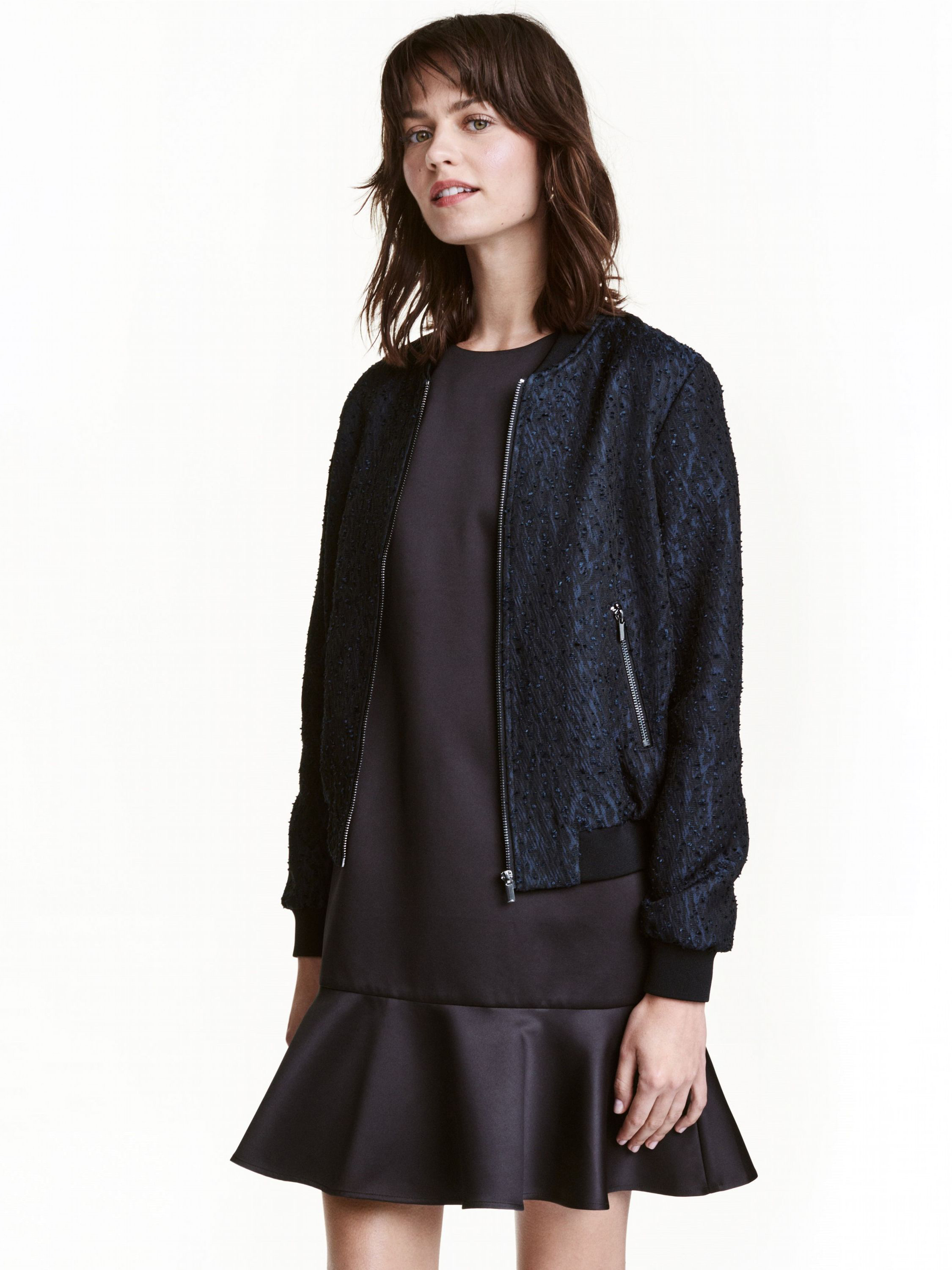 

Бомбер H&M 4276174 44 Синий с черным