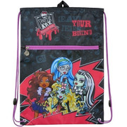 

Сумка для обуви Kite "Monster High", 1 отделение, синяя с розовым, МН15-601-3К