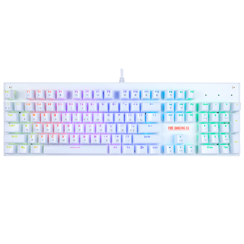 

Клавиатура 1stPlayer K3 RGB Outemu White (K3-BL) USB