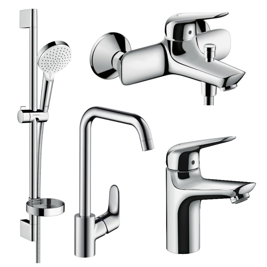 

Набор смесителей HANSGROHE Novus 1162019 (71030000+71040000+26553400+31820000)