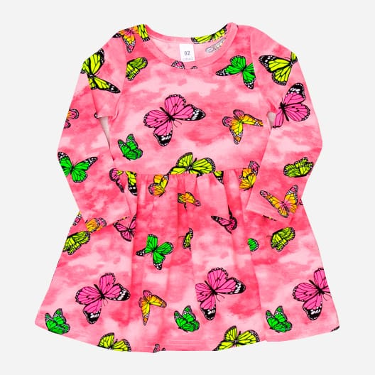 Акція на Дитяча сукня для дівчинки Носи своє 6117-043 92 см Метелики/Рожевий (p-3532-134973) від Rozetka