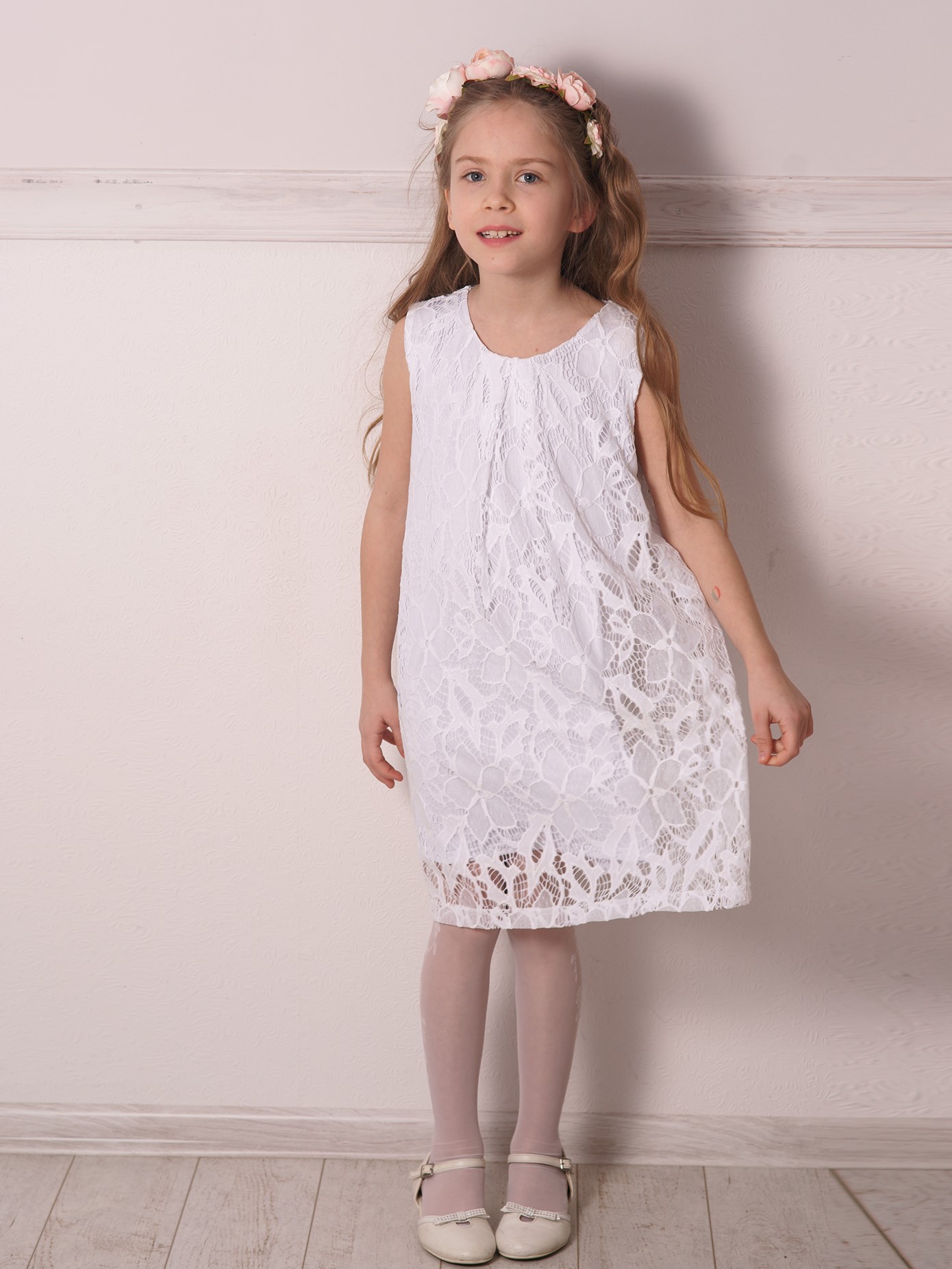 Акція на Дитяча сукня для дівчинки Look Made With Love 121B 122/128 см Біла від Rozetka