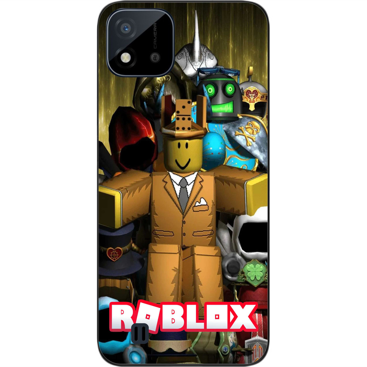 Силиконовый чехол бампер SMTT для Realme C11 2021 с картинкой Роблокс ...