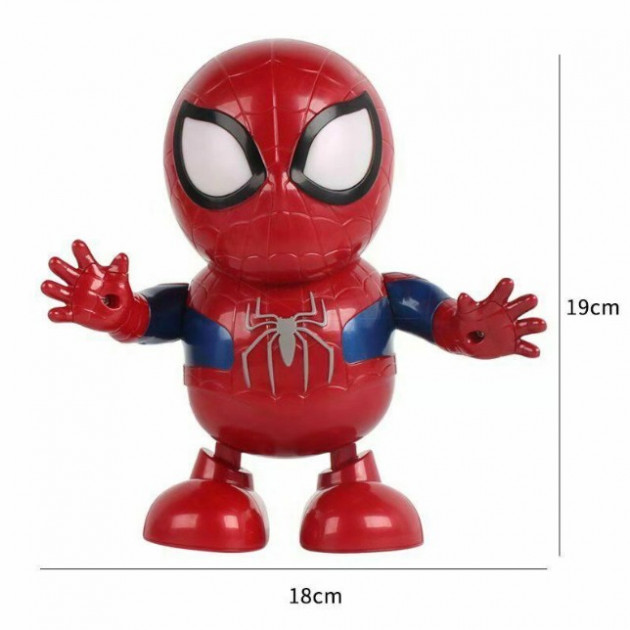 

Интерактивная игрушка танцующий супер герой робот Человек паук Sunroz Dance Hero Marvel Spyder man со световыми и звуковыми эффектами