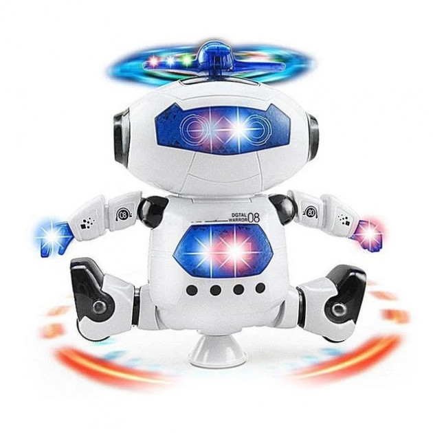 

Танцующий светящийся интерактивный музыкальный робот Hero Dancing Robot Белый