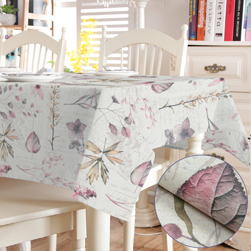 

Скатерть с акриловым покрытием Time Textile Digital Print Flora Pink Розовый TT164664 100x140
