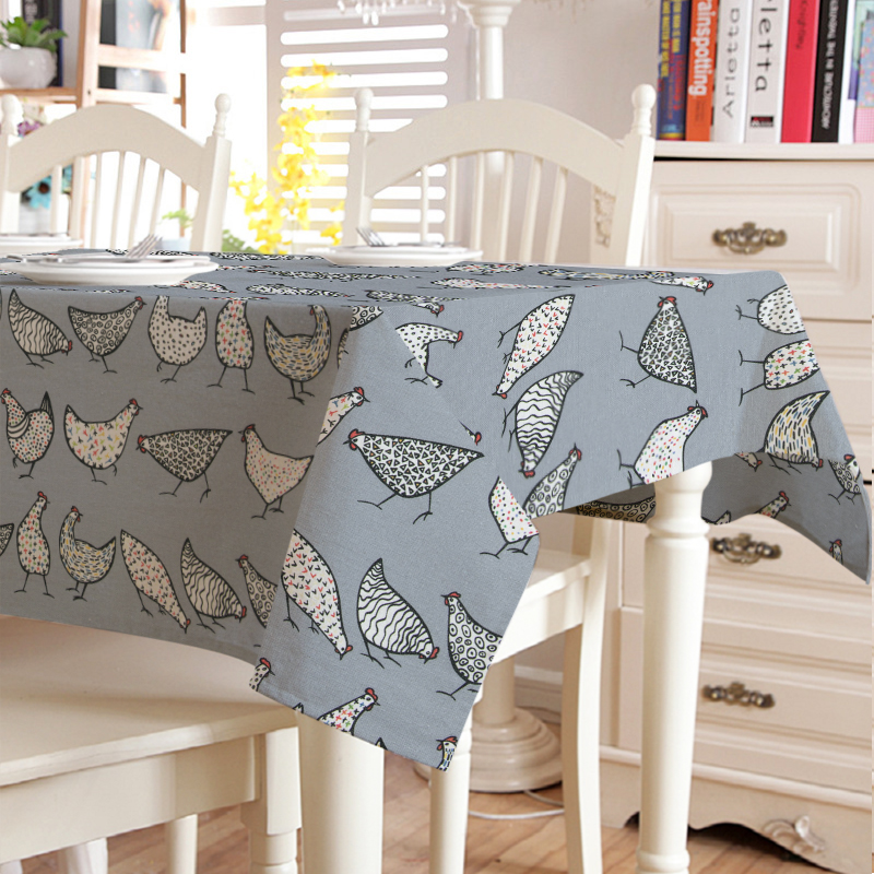 

Скатерть с акриловым покрытием Time Textile Digital Print Chicken Серый TT164617 140x240