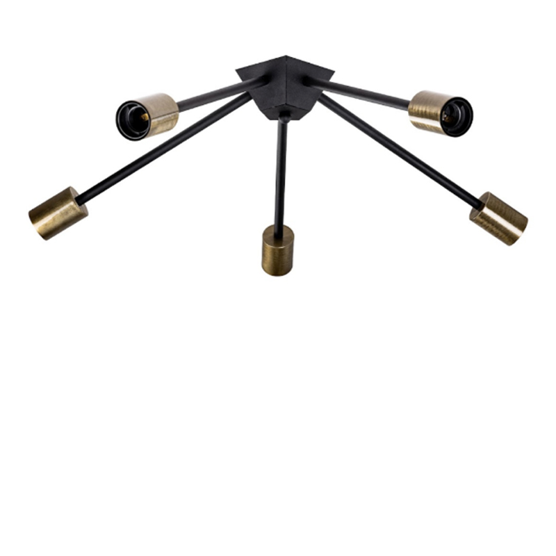 

Светильник потолочный Attic K-5 C320 Black/BrushGold Черный (1484)