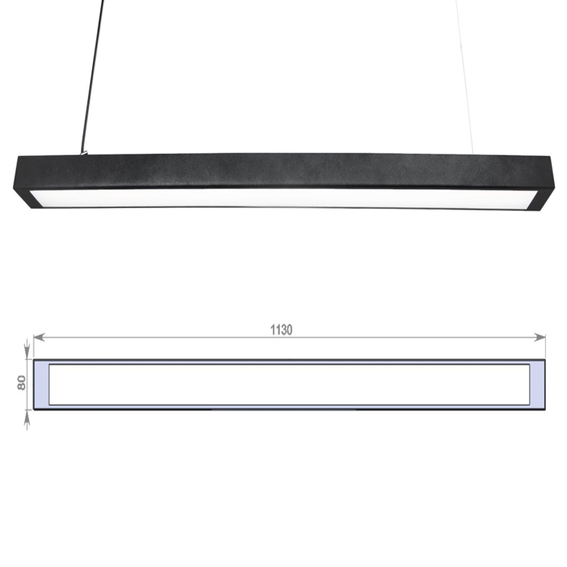 

Люстра Work T LED 1150 40W черная (1598)