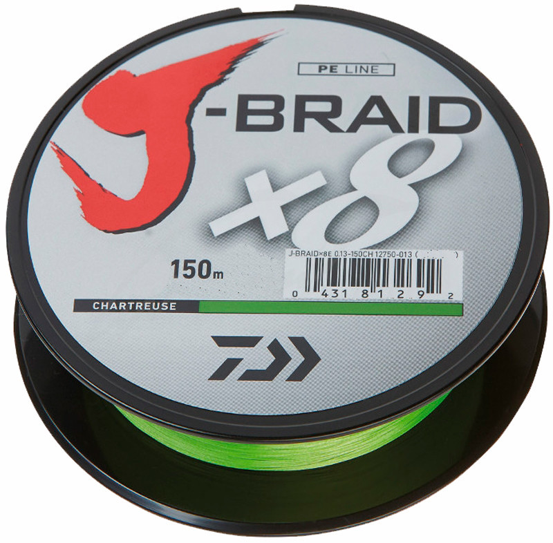 

Шнур рыболовный Daiwa J-Braid X8 13 кг 0.2 мм - 150 м Chartreuse