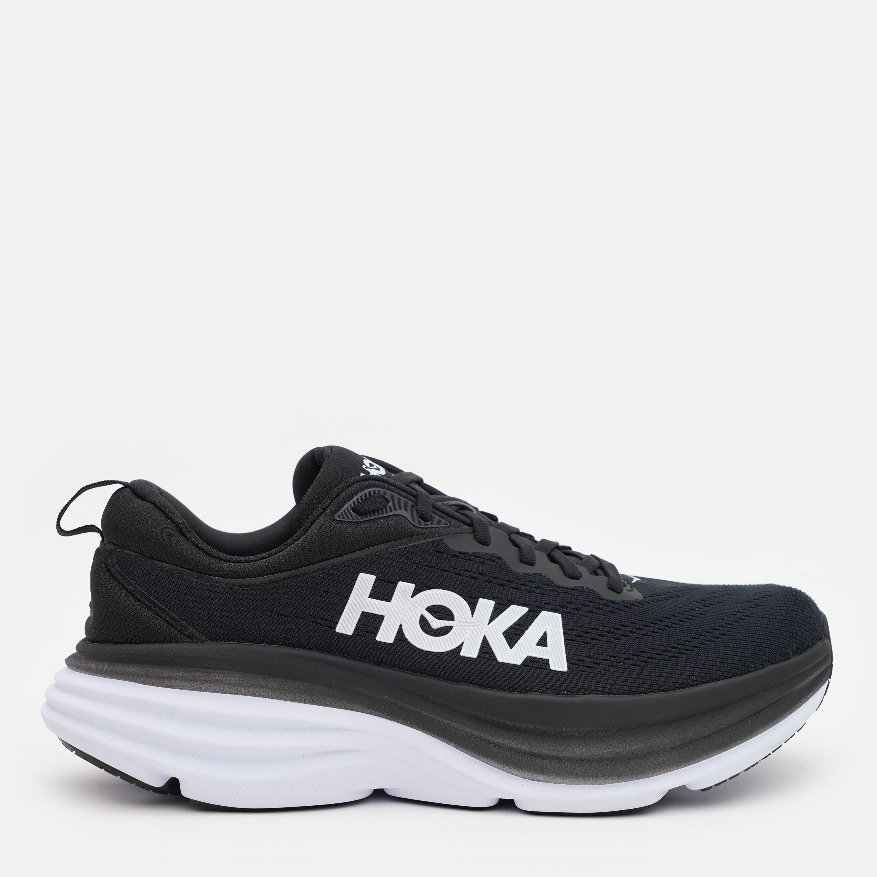 Акція на Чоловічі кросівки для бігу HOKA ONE ONE Bondi 8 1123202-BWHT 43.3333333333333 27.5 см Чорні від Rozetka