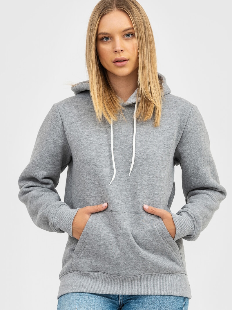 Акція на Худі тепле жіноче Ray Basic U0401W XL Grey Heather від Rozetka