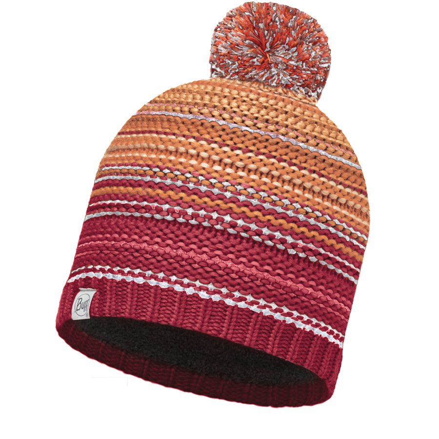 

Шапка Buff Knitted & Polar Hat Neper Red Samba/Grey Vigore Красный