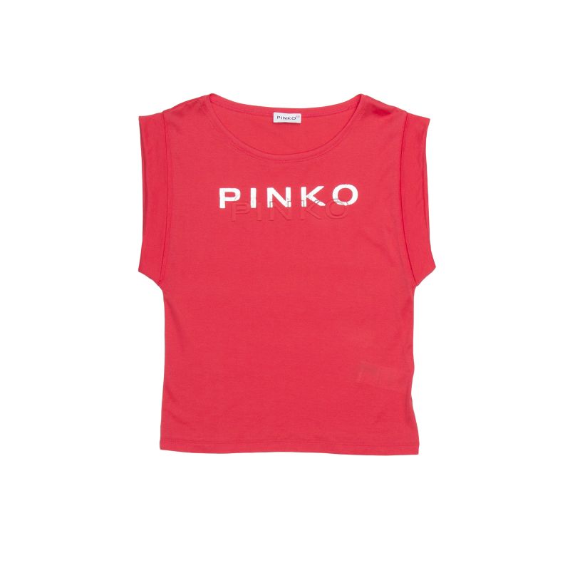 

Футболка с надписями PINKO 164 см Коралловый EO694