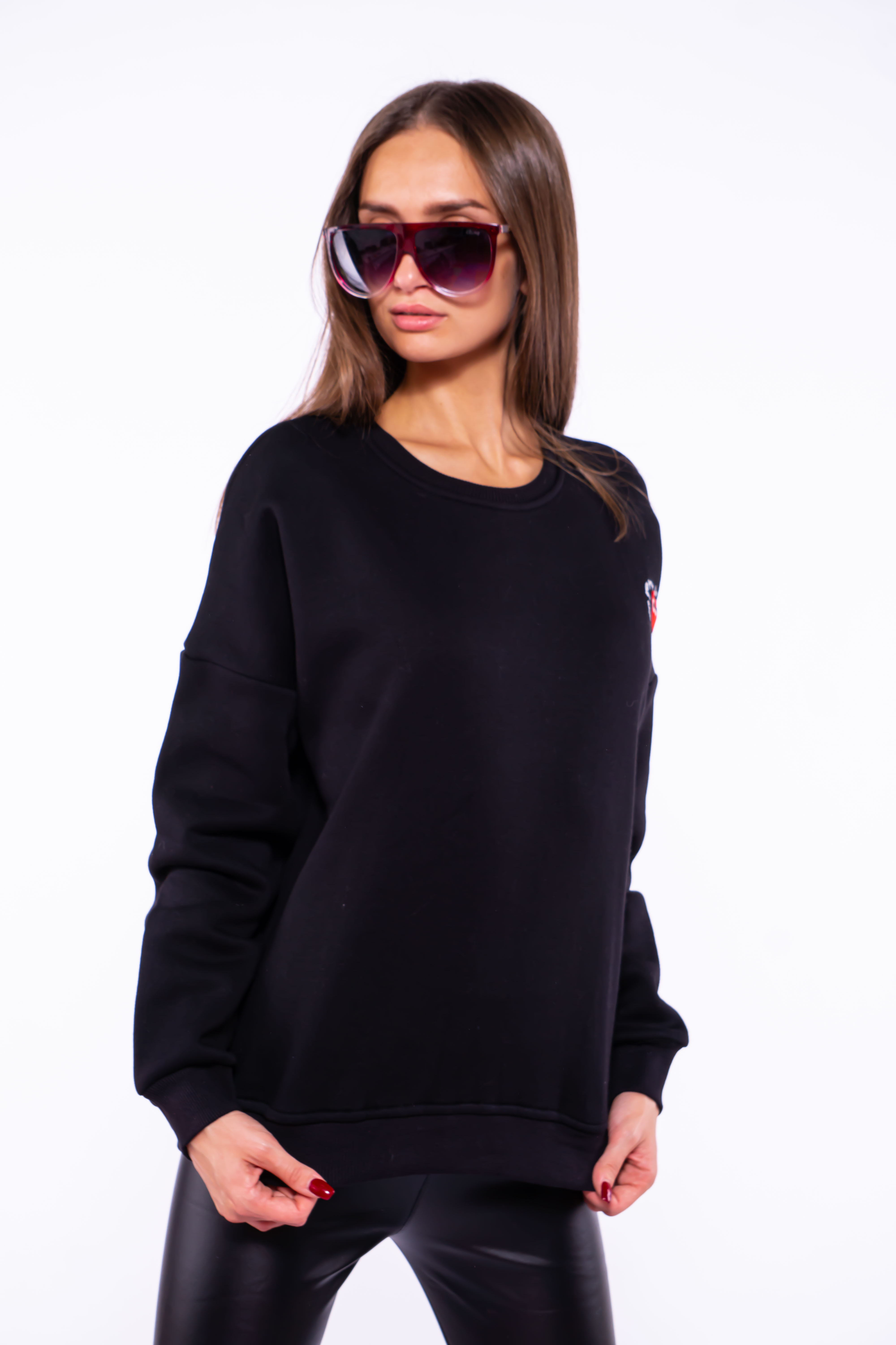 

Свитшот женский на флисе Time of Style 32P00559 L/XL Черный