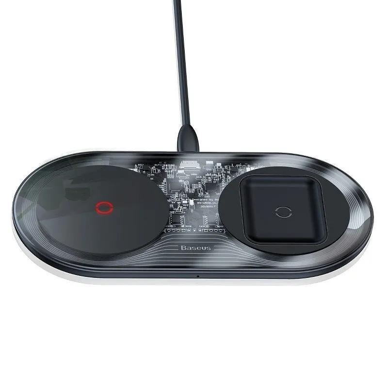 

Беспроводное зарядное устройство Baseus Smart 2in1 Wireless Charger Turbo Edition 24W Black