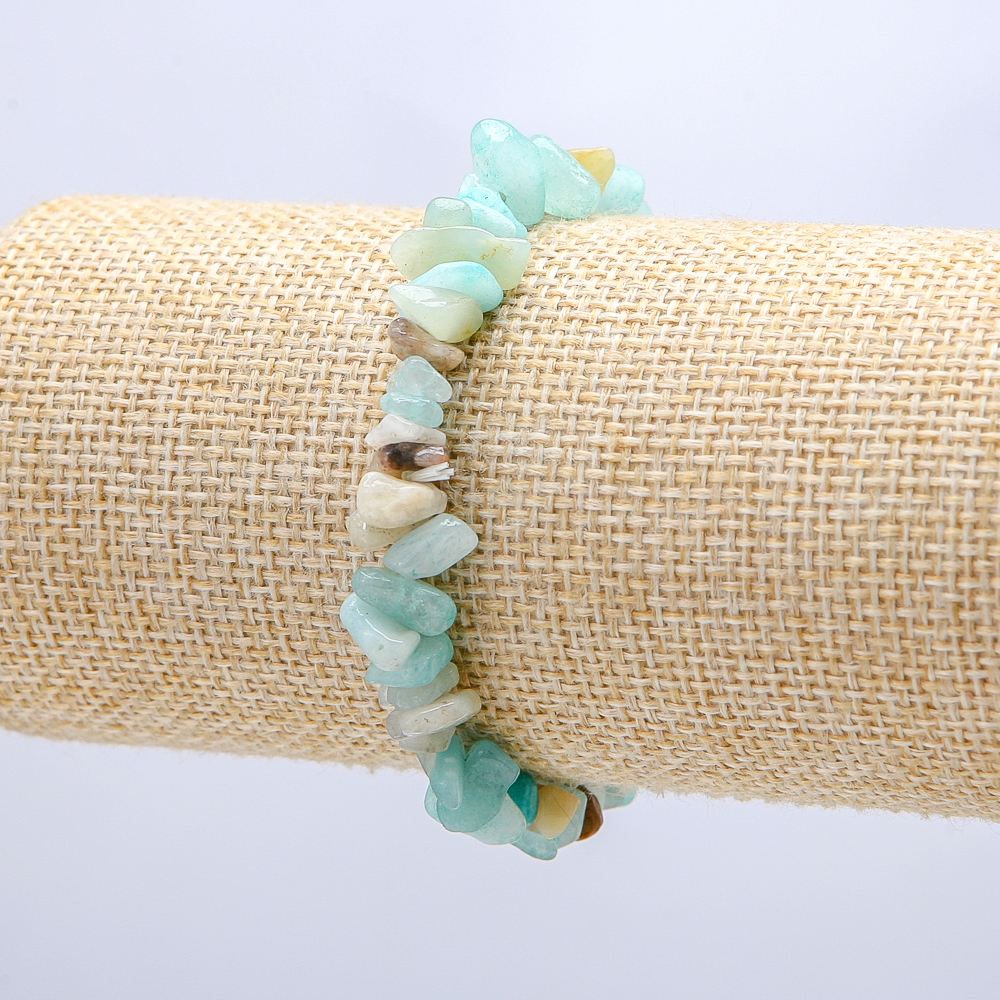 Браслет из натурального камня Амазонит, крошка-7мм+-, обхват-18см ...