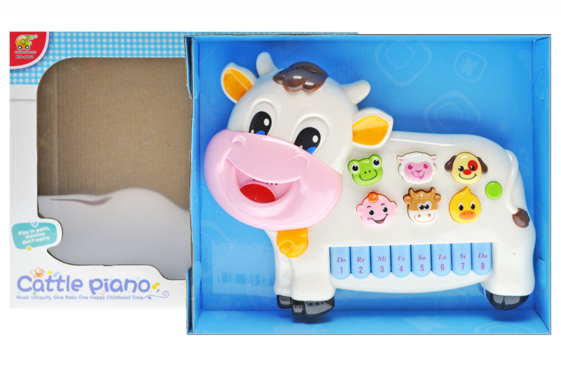 

Дитяче музичне піаніно 7 Toys "Cattle piano" 32*26*6 см., різнобарвний 6601
