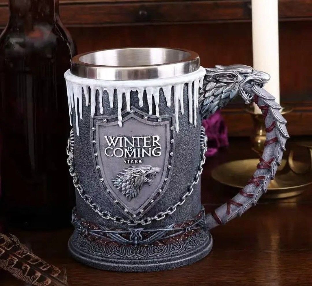 Відео для товару Кухоль Гра Престолів, пивний келих Winter is Coming Stark,  чашка Game of Thrones зима близько