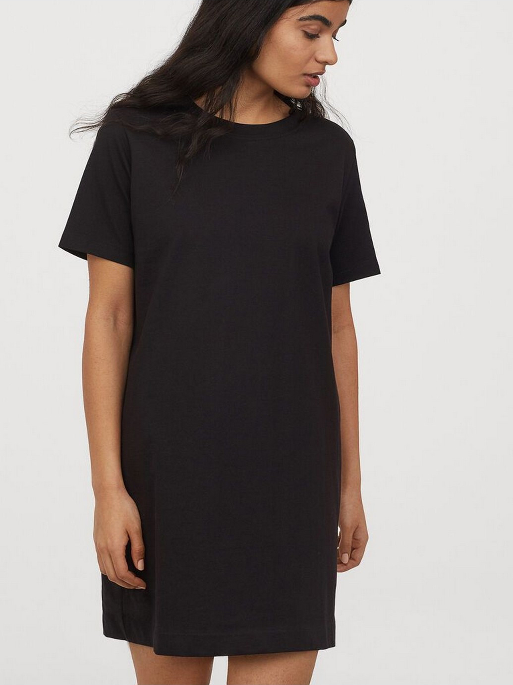 Акція на Сукня-футболка міні осіння жіноча H&M 0841434 S Чорна від Rozetka