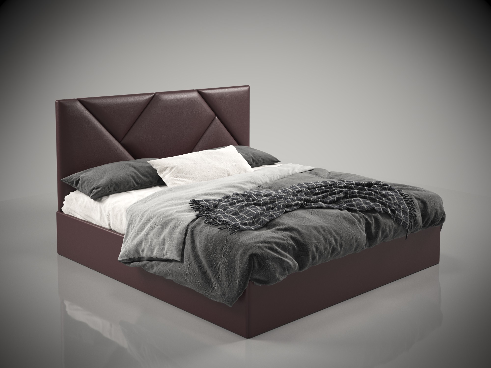 Кровать BaileysDesign без подъемного механизма 160x200 коричневый ...