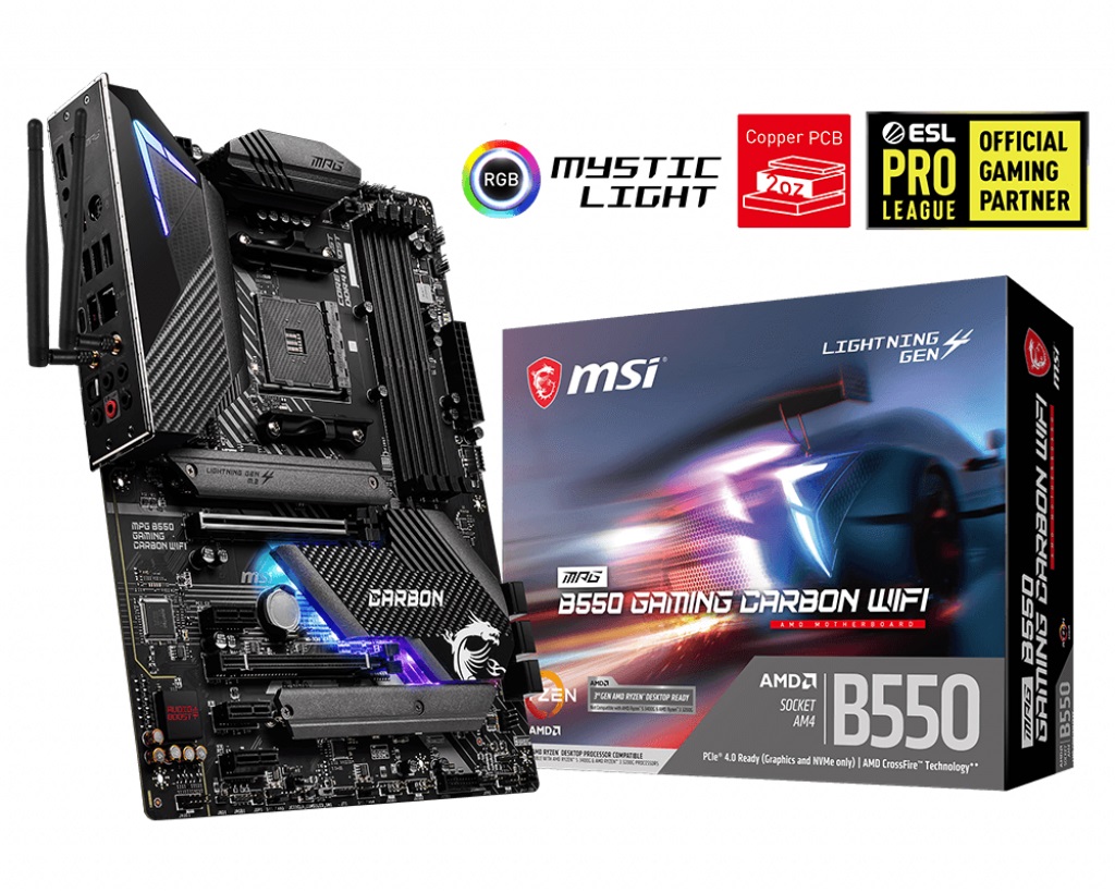 

Материнская плата MSI MPG B550 Gaming Carbon WiFi Socket AM4