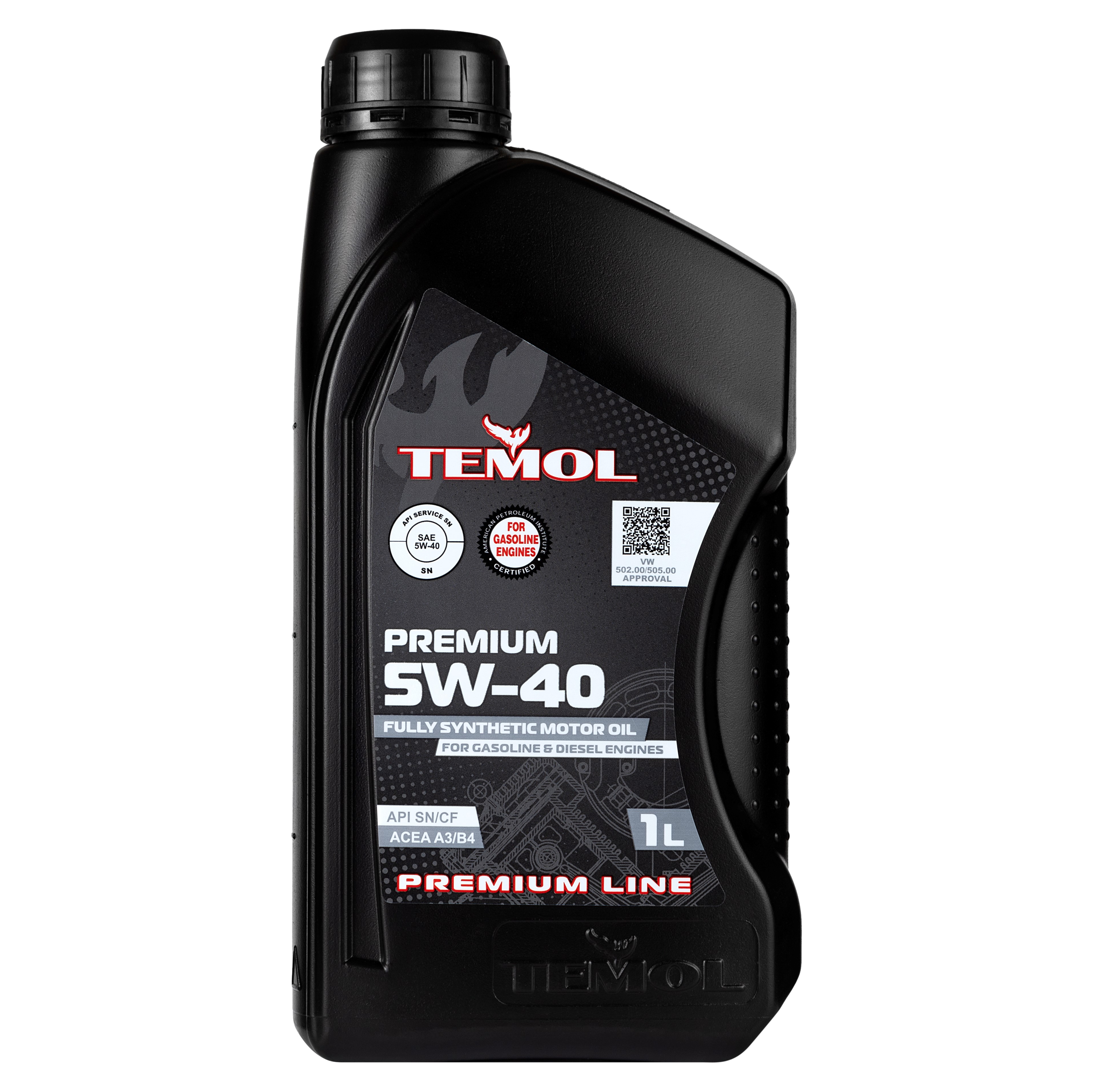 Моторное масло TEMOL PREMIUM 5W-40 1л (Синтетическое) APPROVED VW 502. ...