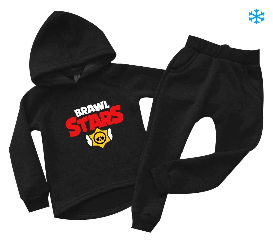 

Костюм утепленный Спиногрыз Brawl stars СПИ2003 черный 122 см