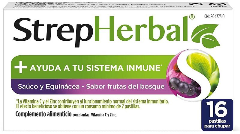 Пастилки от боли в горле Strepsils Strepherbal Safflower and Echinacea ...