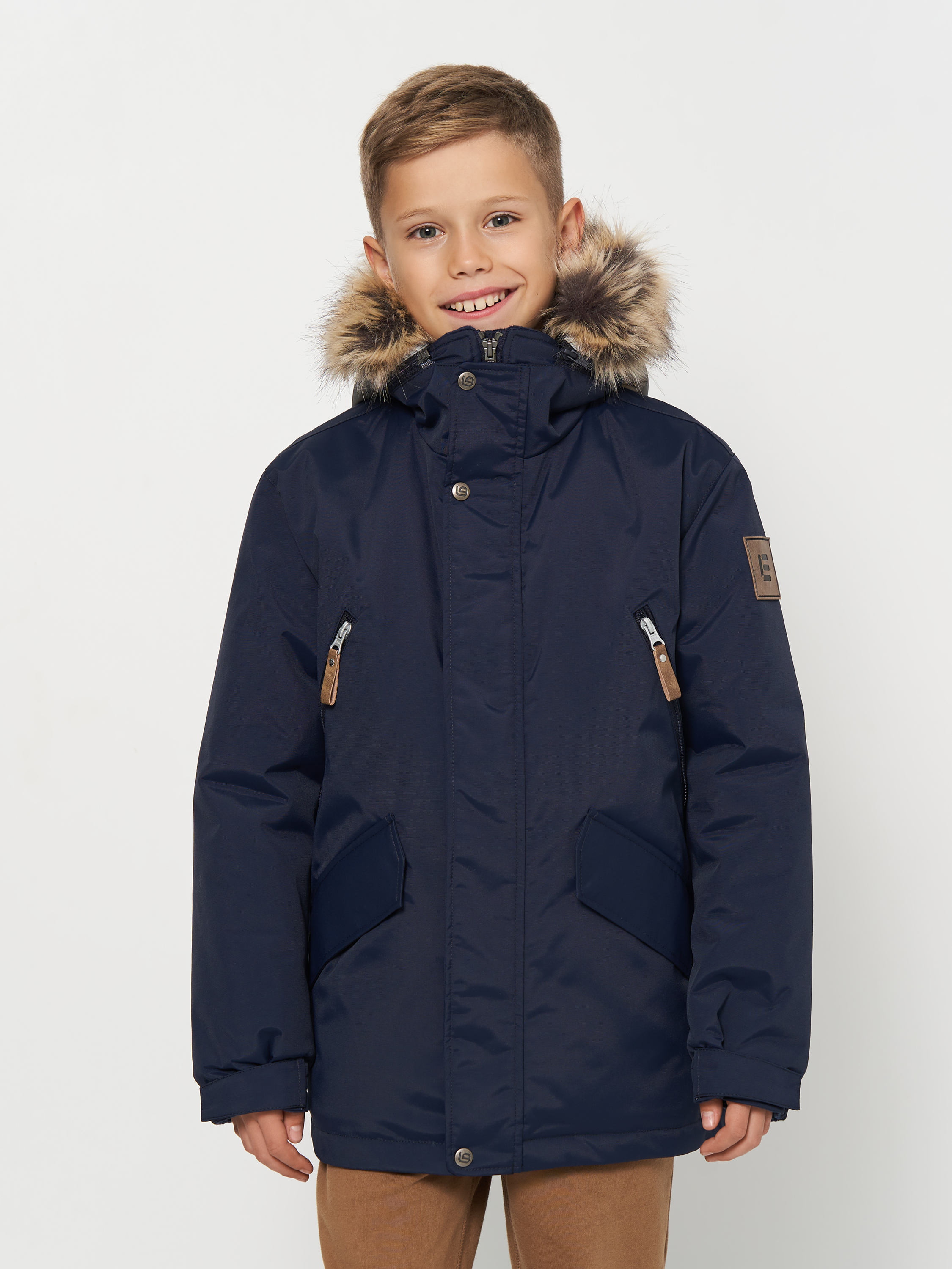 Акція на Дитяча зимова куртка-парка для хлопчика Lenne Jarko 23369-229 128 см від Rozetka