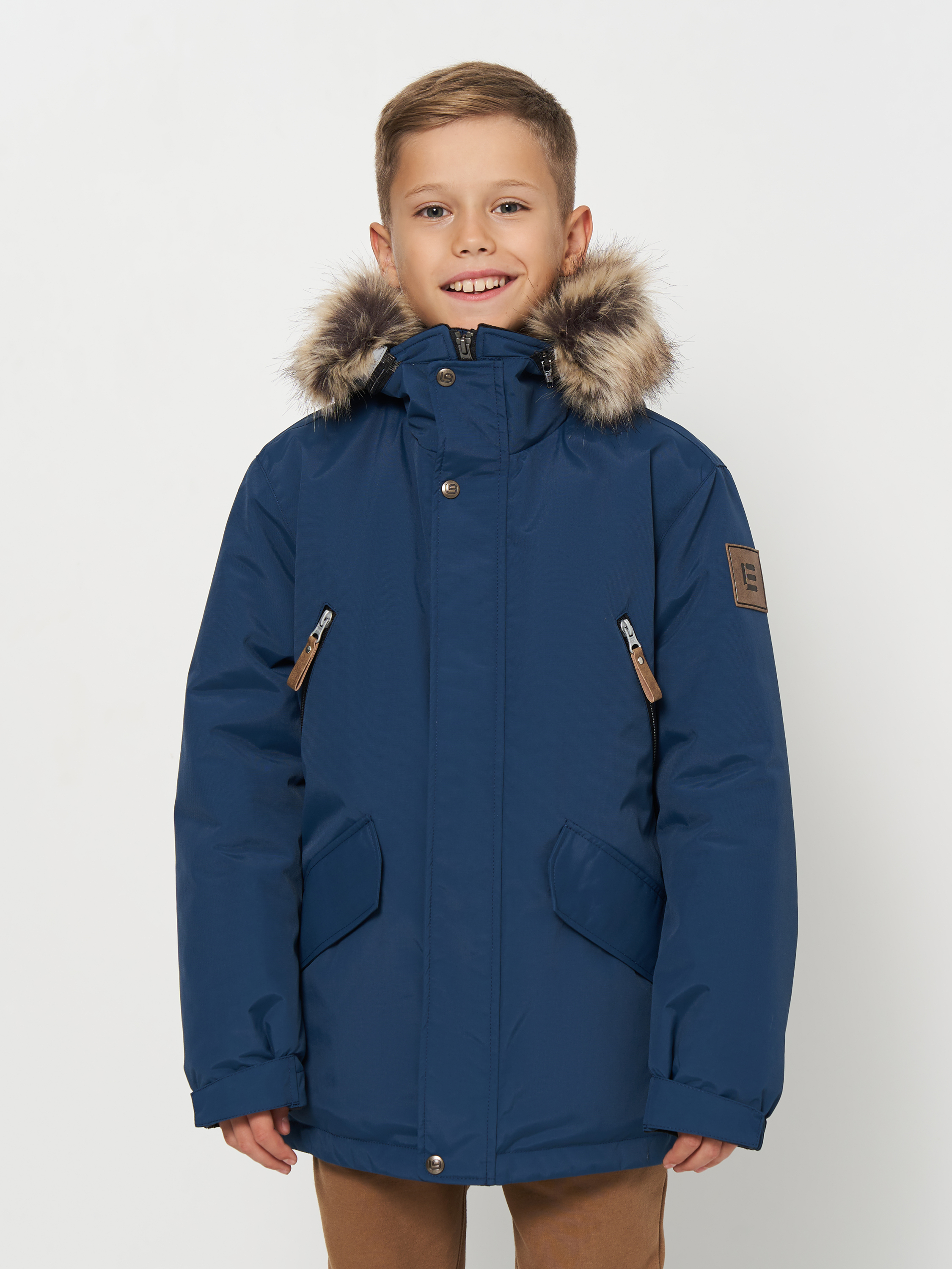 Акція на Дитяча зимова куртка-парка для хлопчика Lenne Jarko 23369-669 134 см від Rozetka