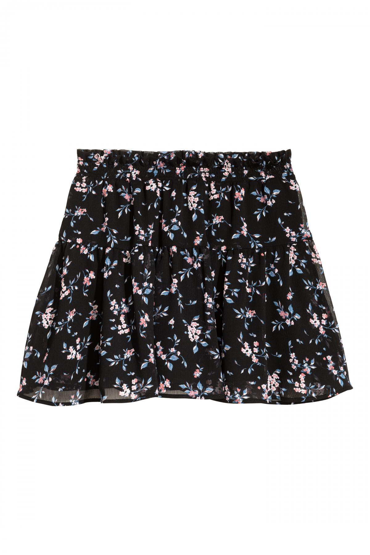 

Креповая юбка H&M  Черная, Креповая юбка H&M 34 Черная