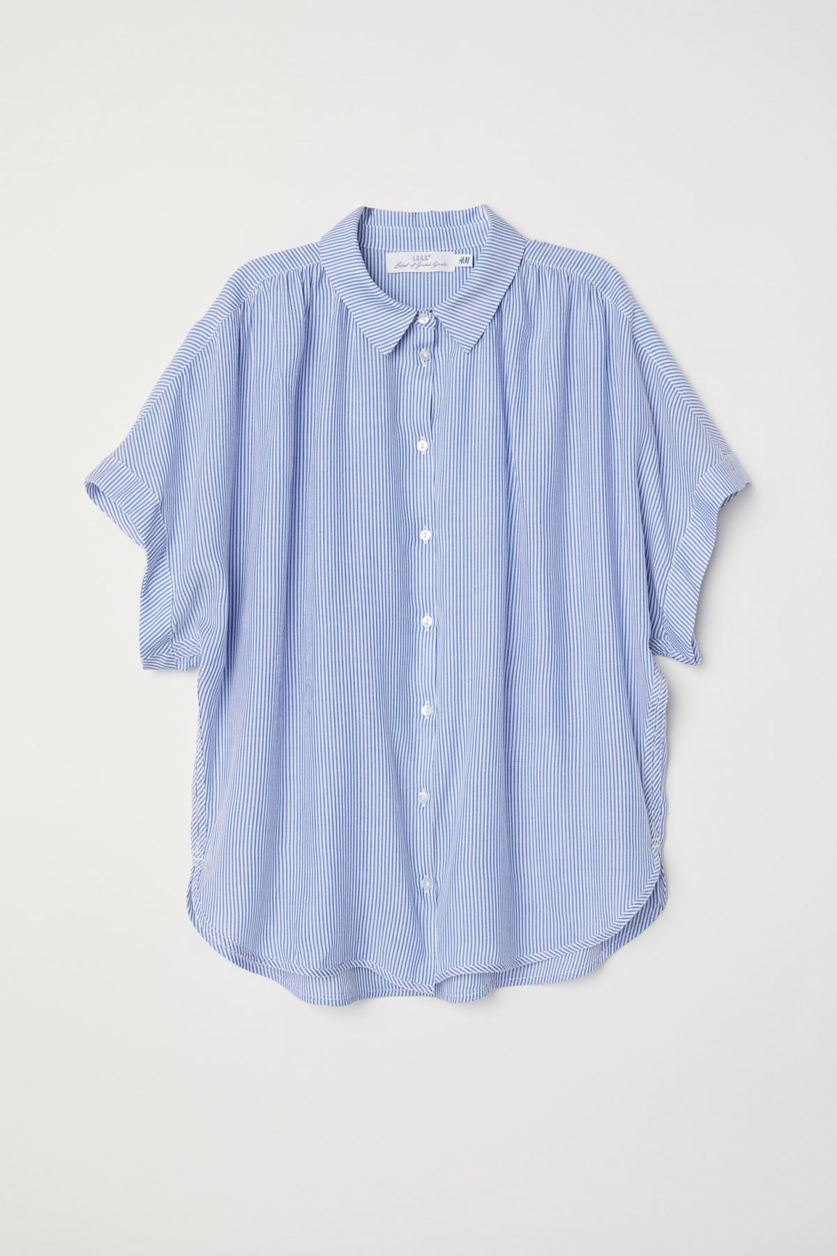 

Широкая блузка H&M 44 Голубая