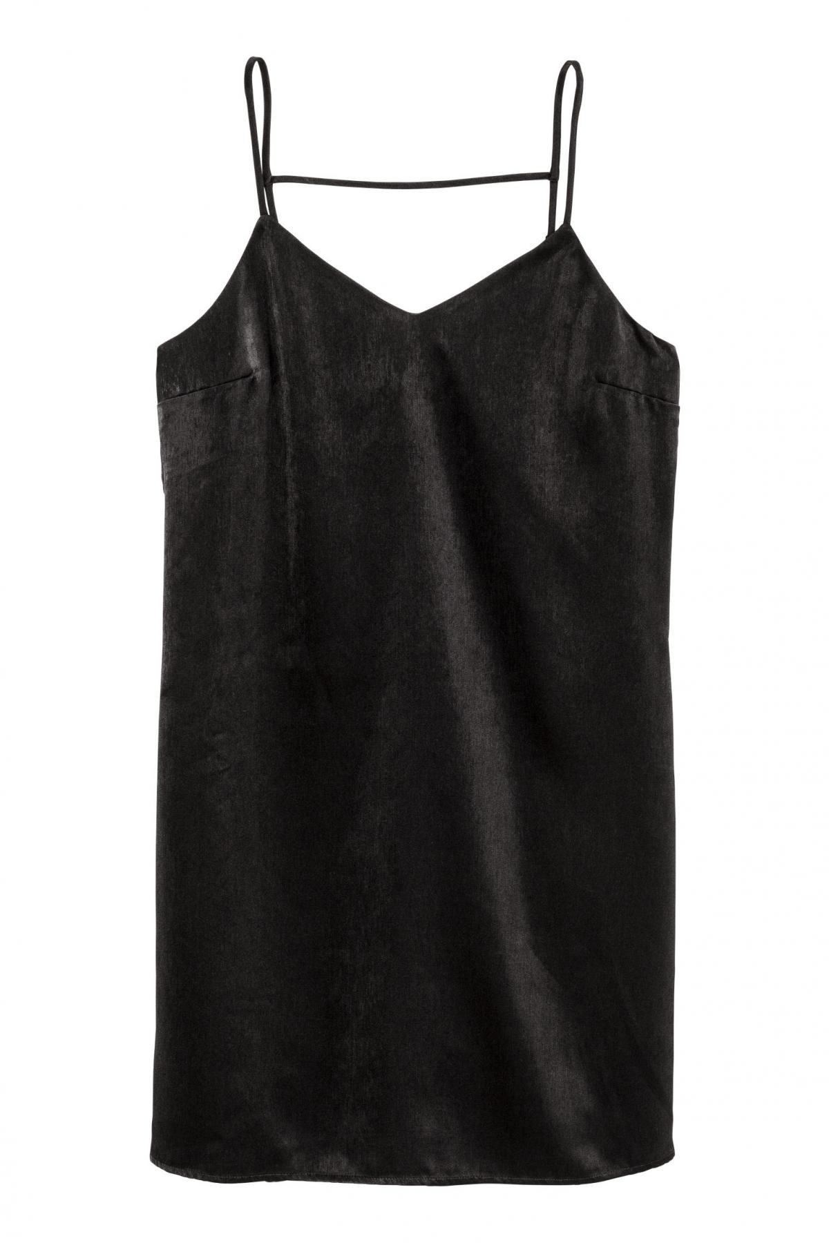 

Атласная майка H&M 36 Черная