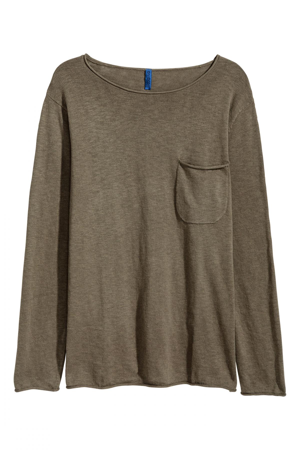 

Джемпер из тонкого трикотажа H&M m Хаки