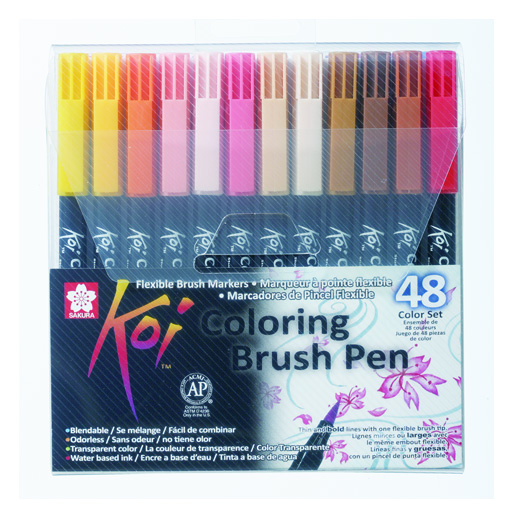 

Набор из 48-ми маркеров Sakura Koi Coloring Brush Pen ассорти (XBR-48)