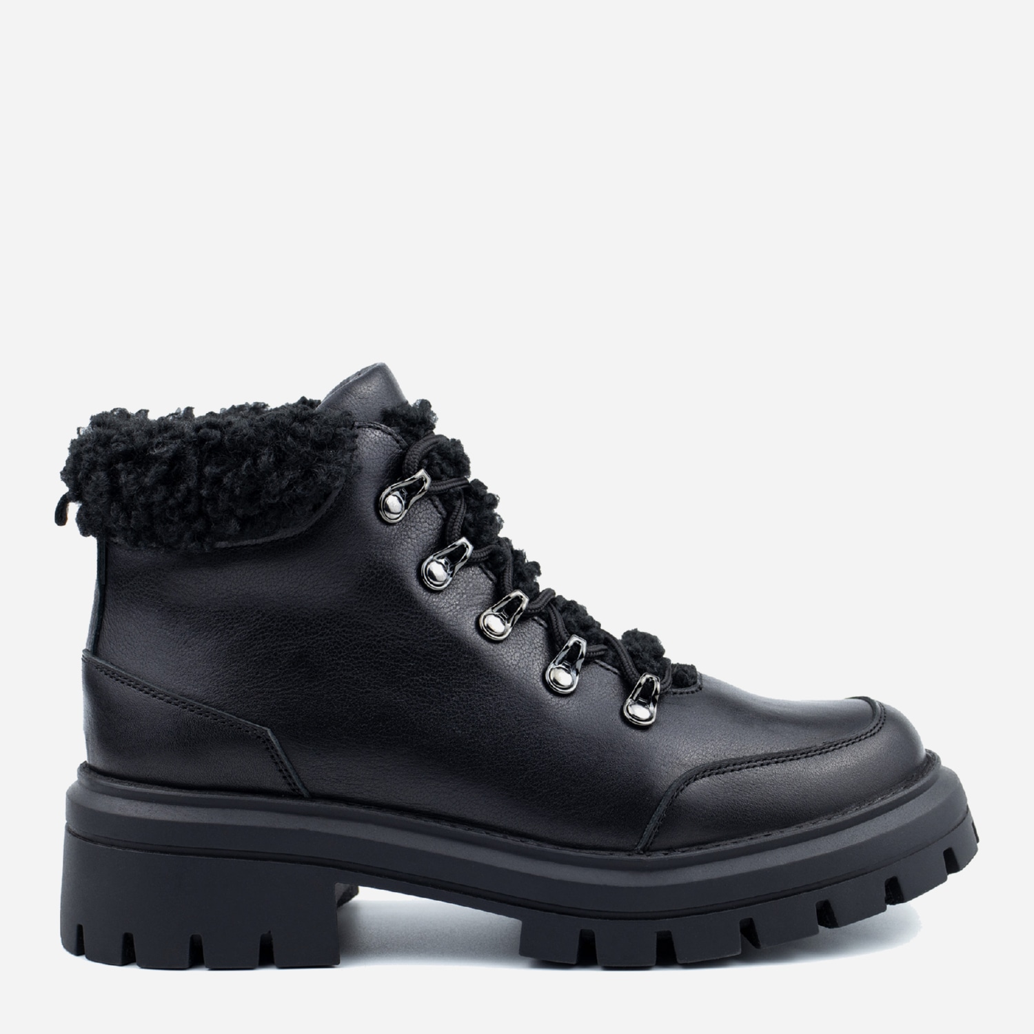 Акція на Жіночі зимові черевики низькі Tuto Vzuto Taty 6504-1 36 23.5 см Чорні від Rozetka
