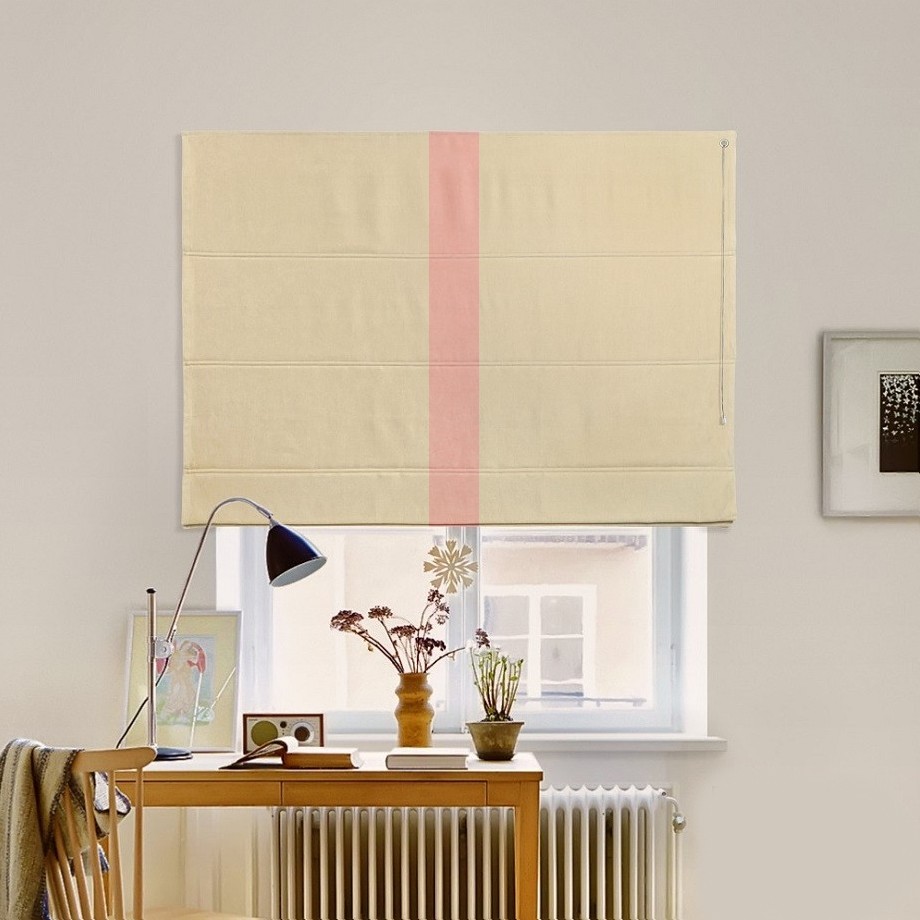 

Римская штора с кантом по центру система Classic InHt Джуси велюр Бежевый/Пудра 250х160 см