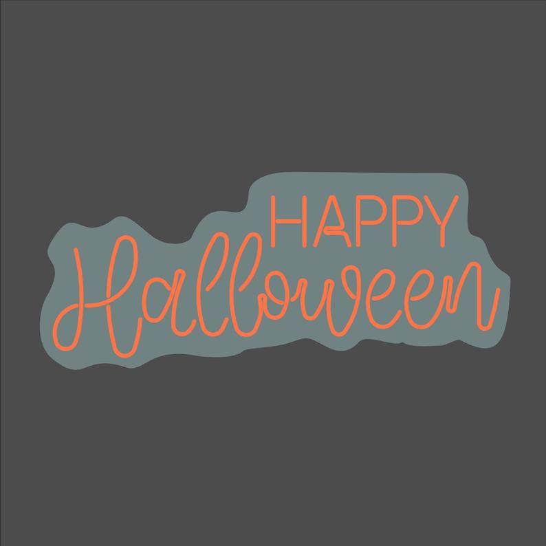 

Неоновая вывеска «Happy Halloween»