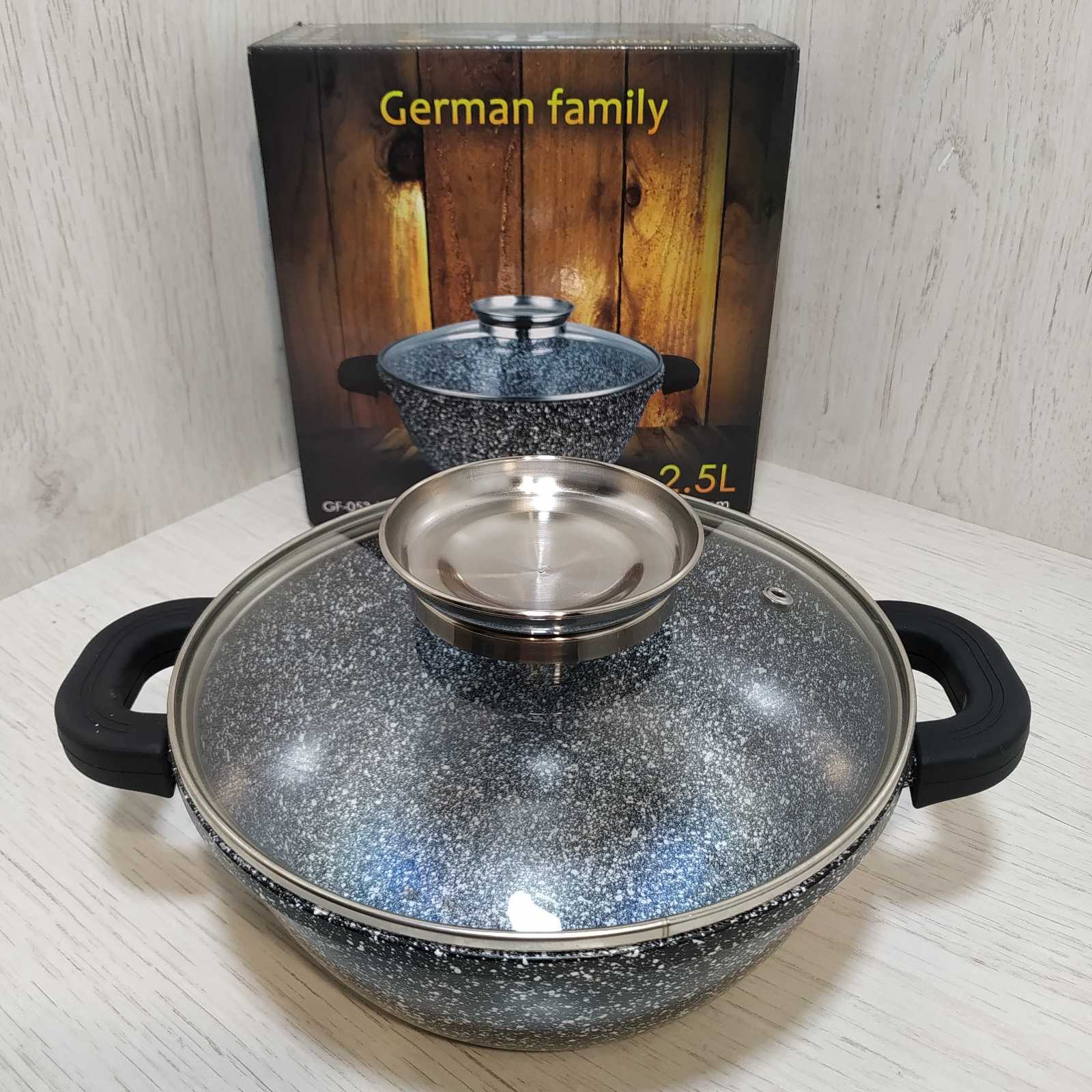 

Гусятница 2.5 л утятница гранитная жаровня казан German Famili GF-053-20 2.5 л