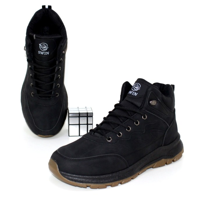Зимові чоловічі кросівки з нубука з хутряною підкладкою Swin Shoes 42 ...
