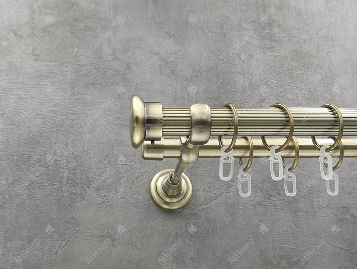 

Карниз Quadrum Дуо 300 см двойной Антик 25/19 мм рифленая (кольца с крючками)