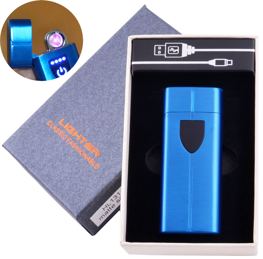 

Электроимпульсная зажигалка в подарочной коробке Lighter Twinx Blue