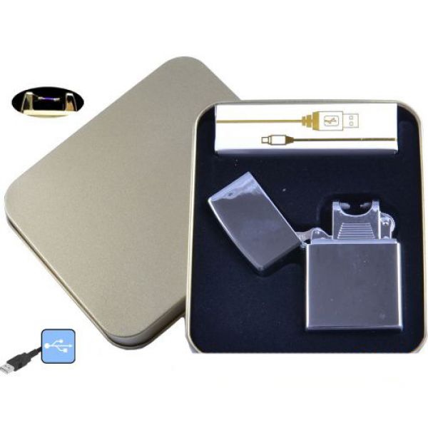 

Электроимпульсная зажигалка в металлической упаковке JIN LUN (USB) Froms